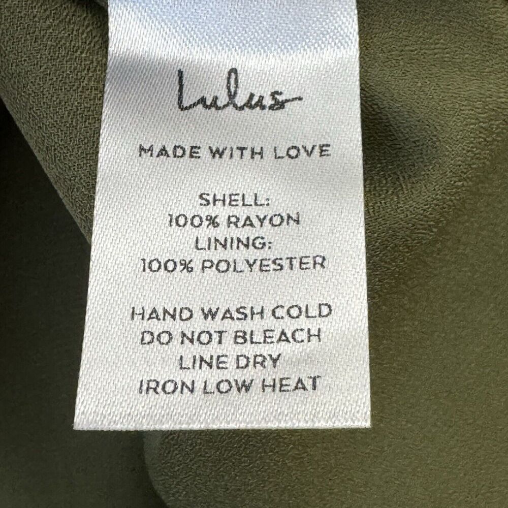 Lulus Dress Womens Size Small Green Wrap Harbor Point New - Picture 9 of 10